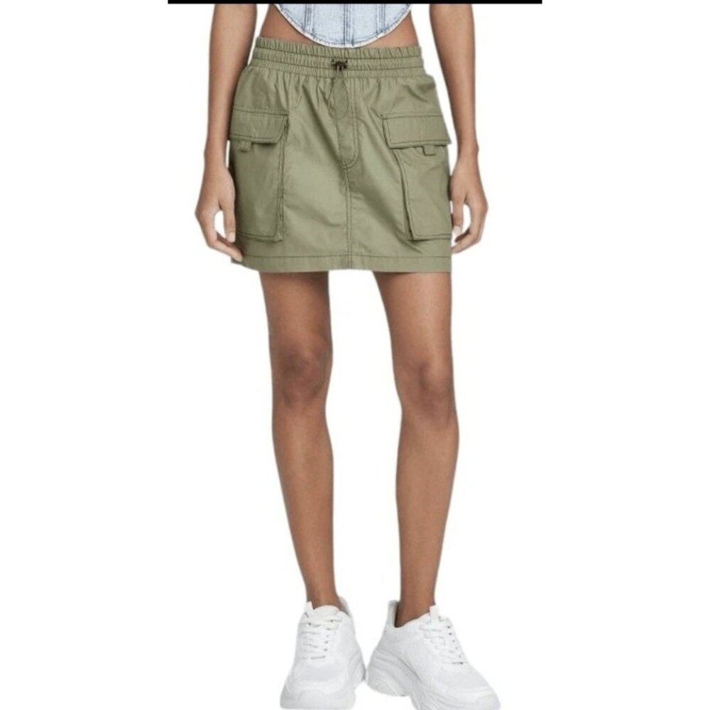 Wild Fable Army/Olive Green Parachute Utility Mini Skirt S NWT